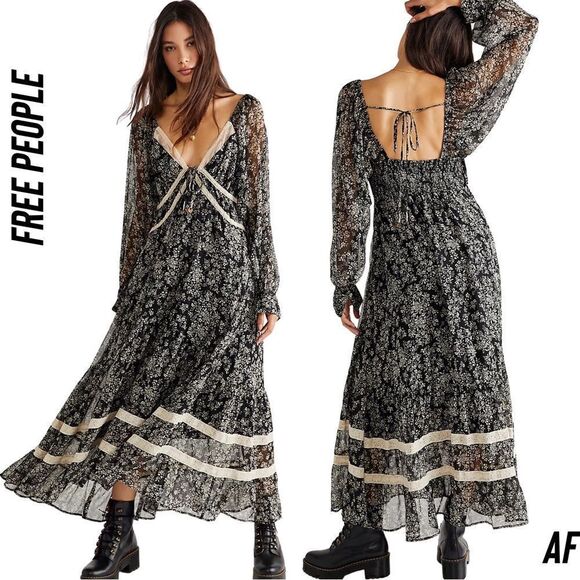 FREE PEOPLE CALLOWAY MAXI DRESS NWT - Picture 1 of 13